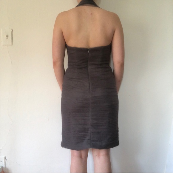 Monique Lhuillier Bridesmaids Gray Dress - Picture 3 of 8